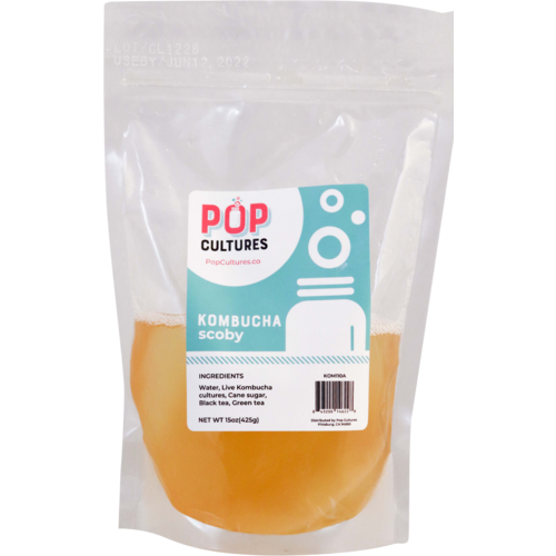 A bag of kombucha scoby from pop cultures