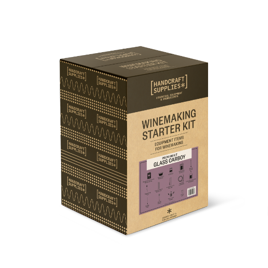 A box that says winemaking starter kit on it