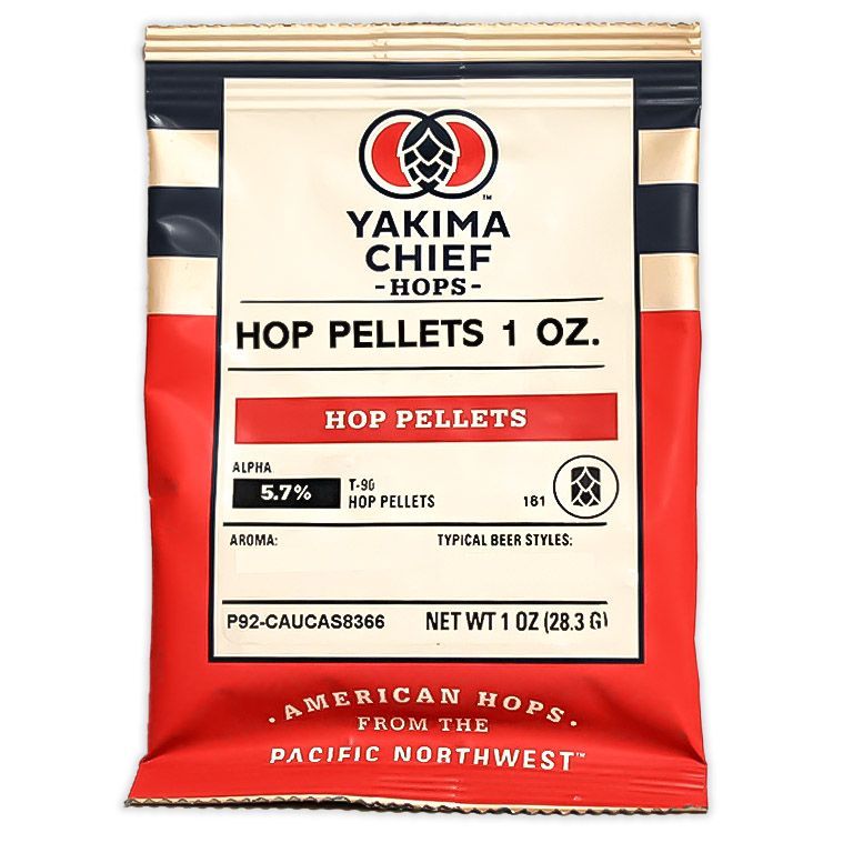A bag of yakima chief hop pellets 1 oz