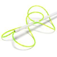 A white stick with a green string attached to it.