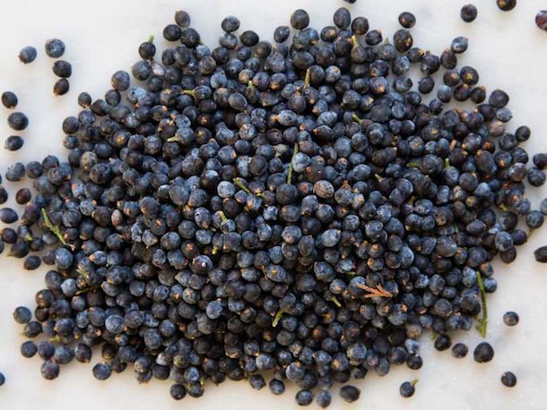 A pile of blueberries on a white surface