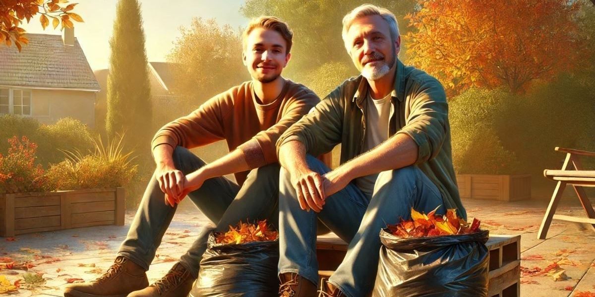 An einem Herbsttag sprechen Vater und Sohn nach getaner Gartenarbeit über die finanziellen Risiken einer Pflegebedürftigkeit. Der Vater sorgt sich, dass sein Vermögen aufgebraucht wird und seine Kinder für die Pflegekosten aufkommen müssen. Der Sohn schlägt eine Pflegerentenversicherung vor, die das Risiko abdecken und gleichzeitig verzinst werden kann. Sie entscheiden, eine anonyme Risikovoranfrage durchzuführen, um die Gesundheitslage des Vaters zu prüfen. Nach Beratung und Vergleich der Angebote entscheiden sich beide, ihre Vermögen durch die Versicherung zu schützen, und informieren anschließend den Rest der Familie.