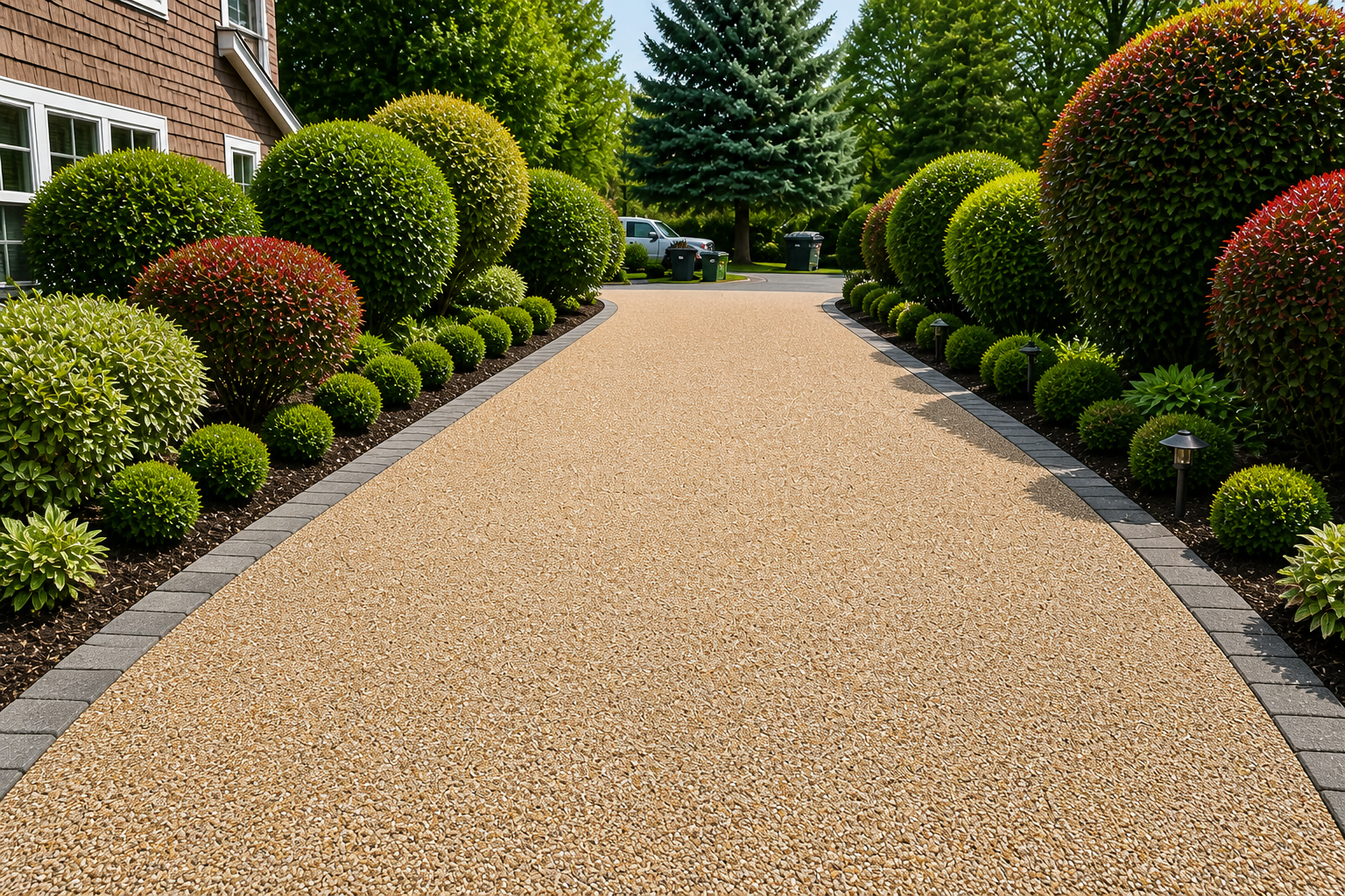 Restored gravel driveway even and refreshed