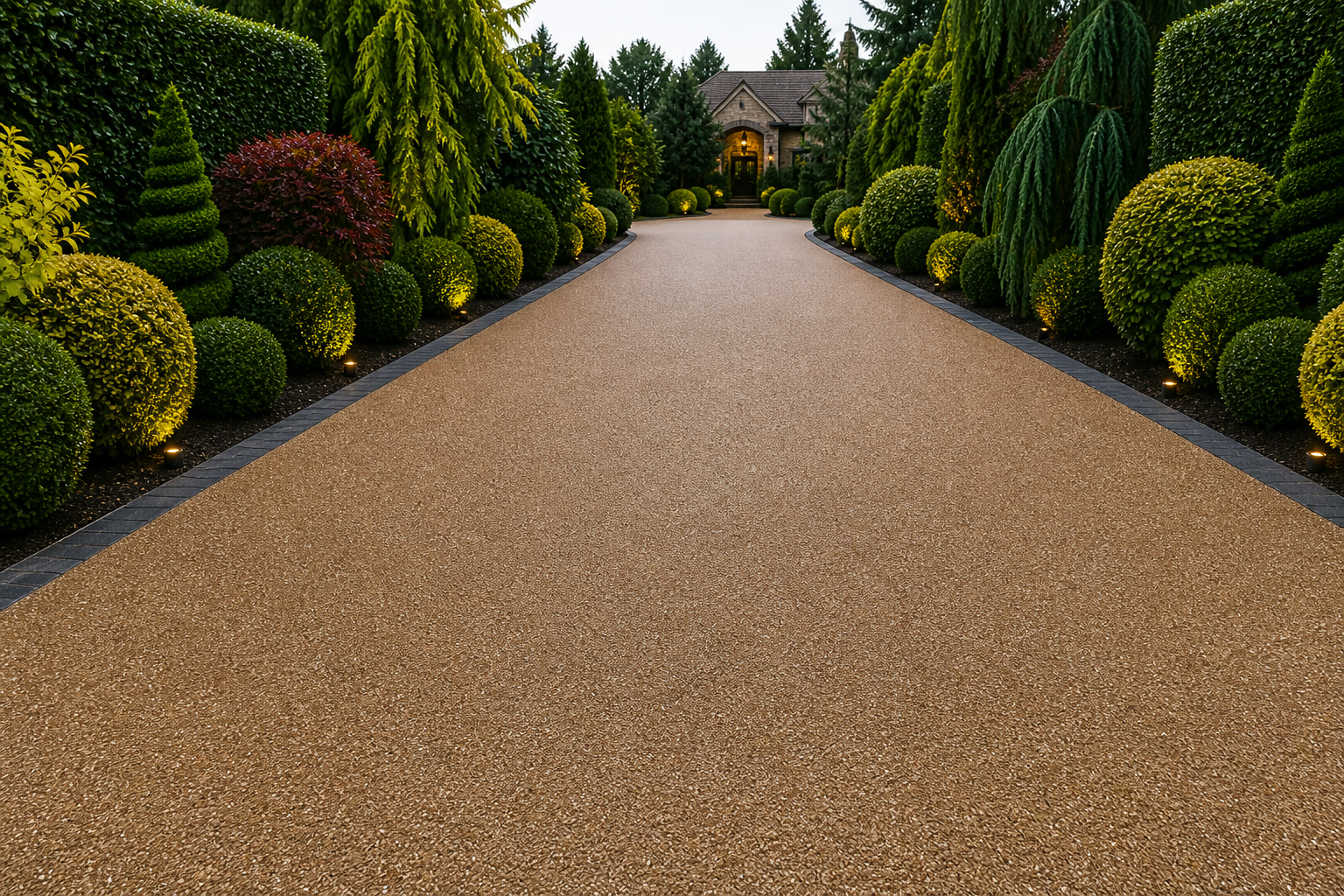 Resurfaced resin driveway smooth and restored
