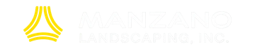 Mazasio Landscaping, Inc. logo with yellow stylized emblem and light gray text on white background
