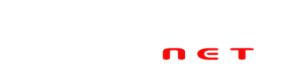 eclipse net the word net is written in red on a white background .