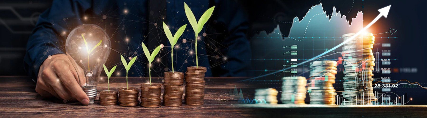 Image of a graph trending upward, representing increasing profit. Image of a graph trending upward, representing increasing profit.