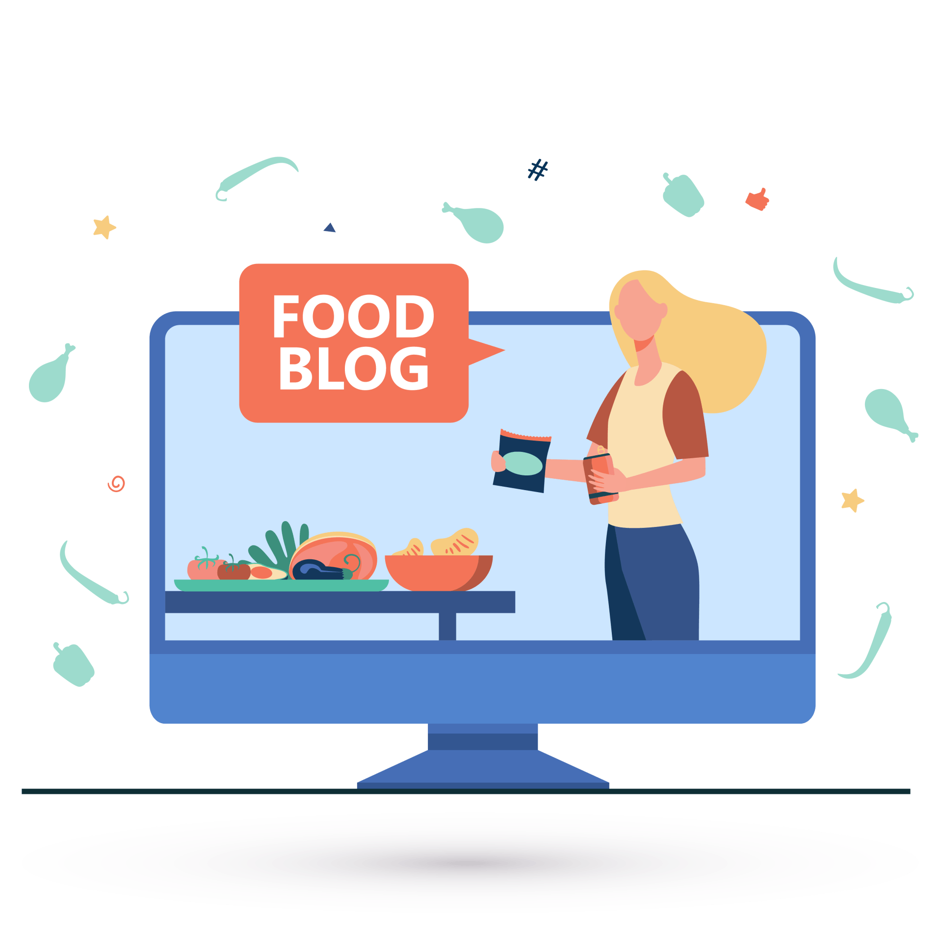 animated image of a food blog