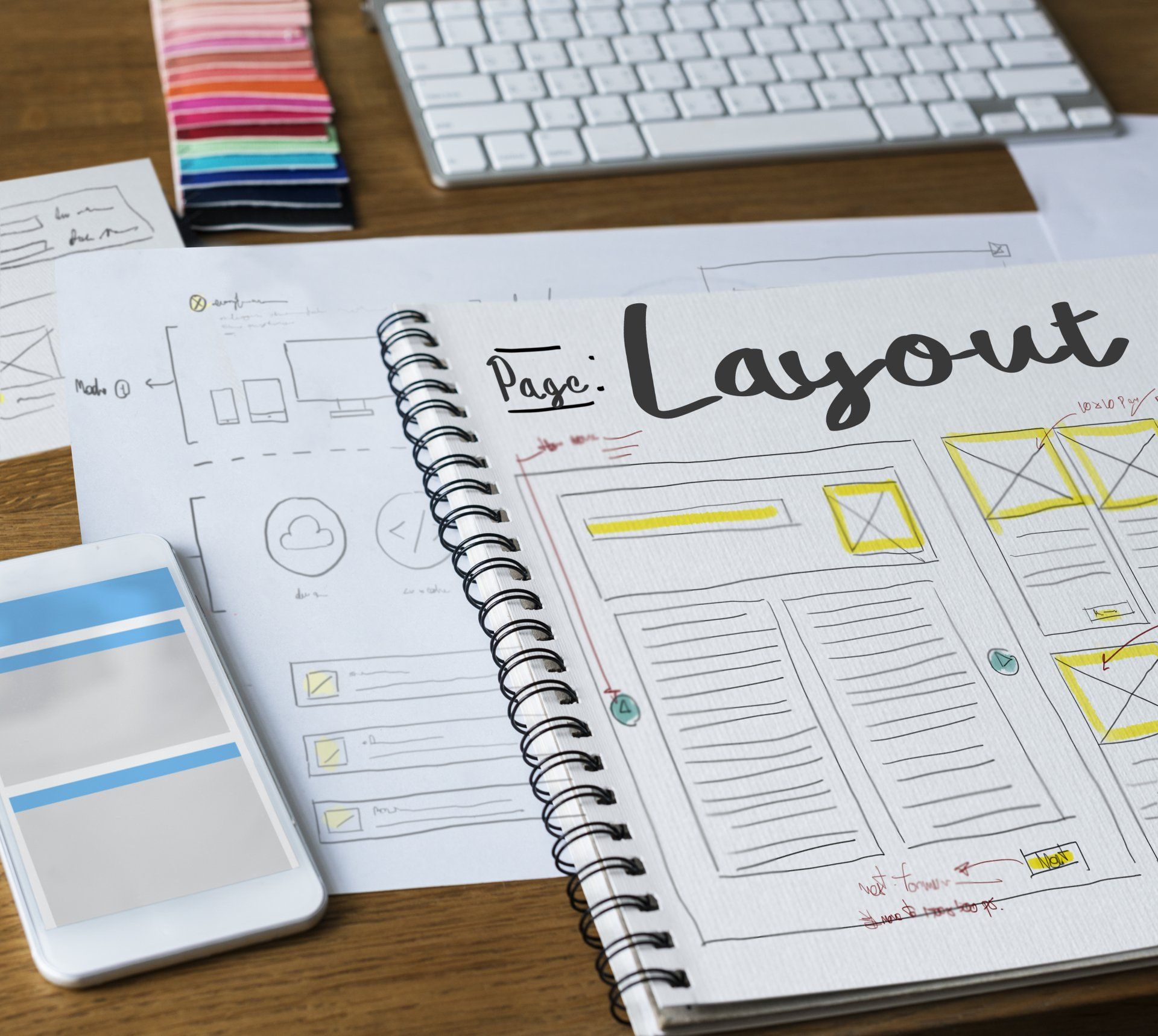 Web design and hosting image layout