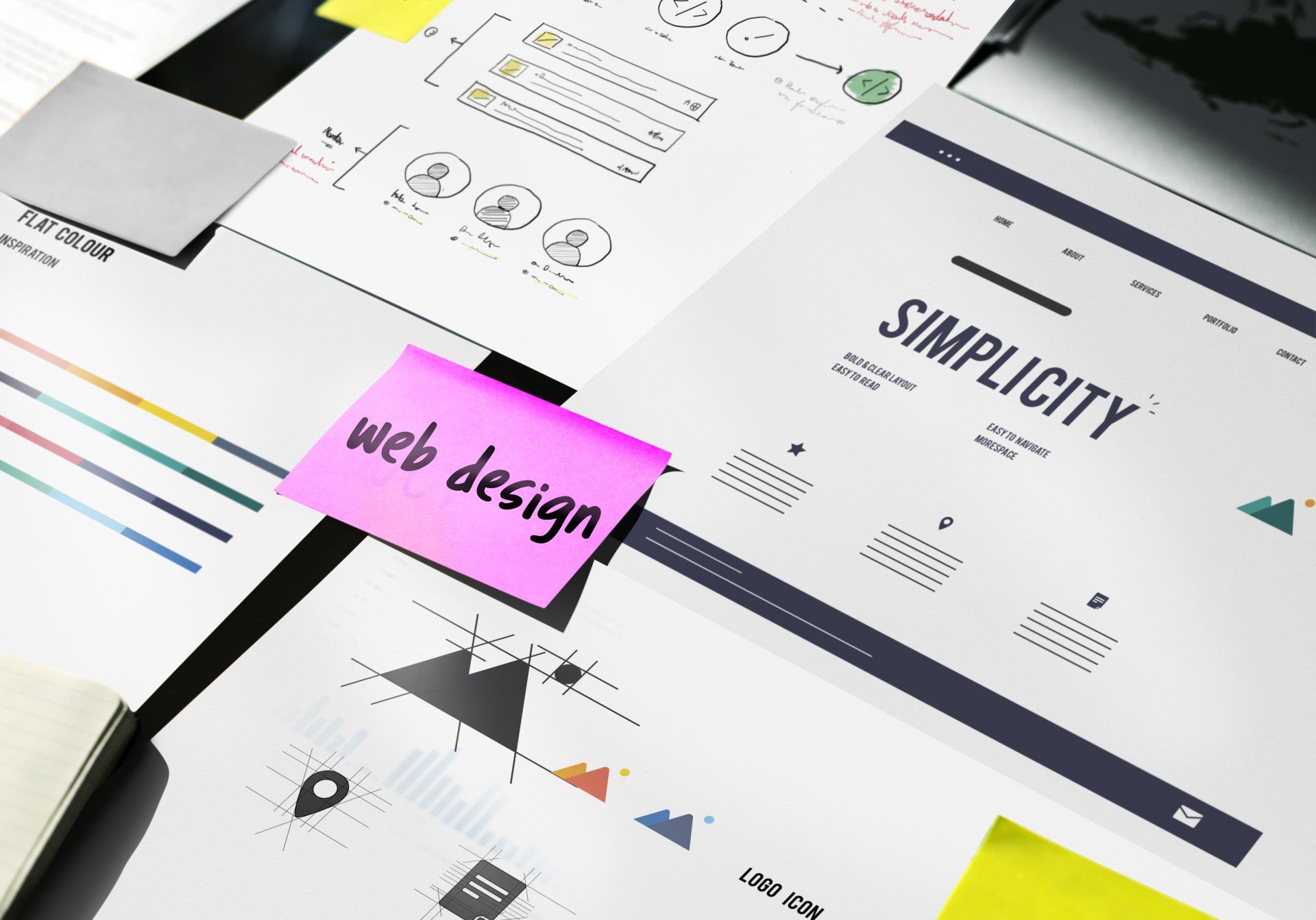 Web design and hosting analytics image layout