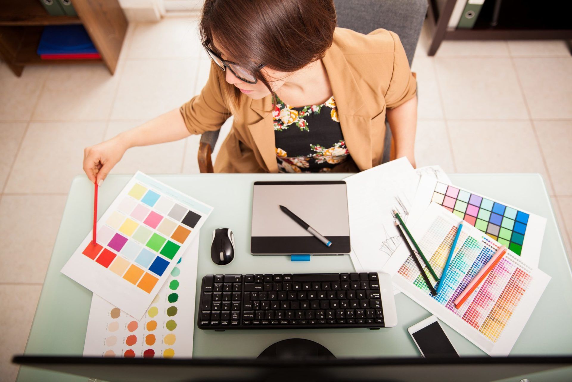 website design expert working on a computer