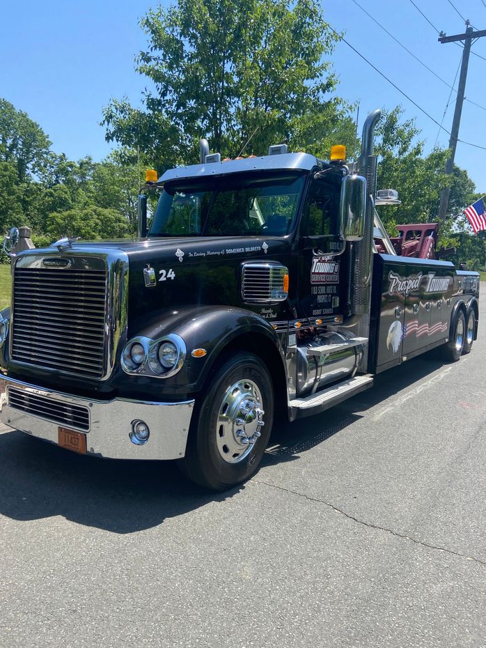 Black Tow Truck — Prospect, CT — Prospect Service & Towing
