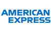 American Express logo in blue, sans-serif font.