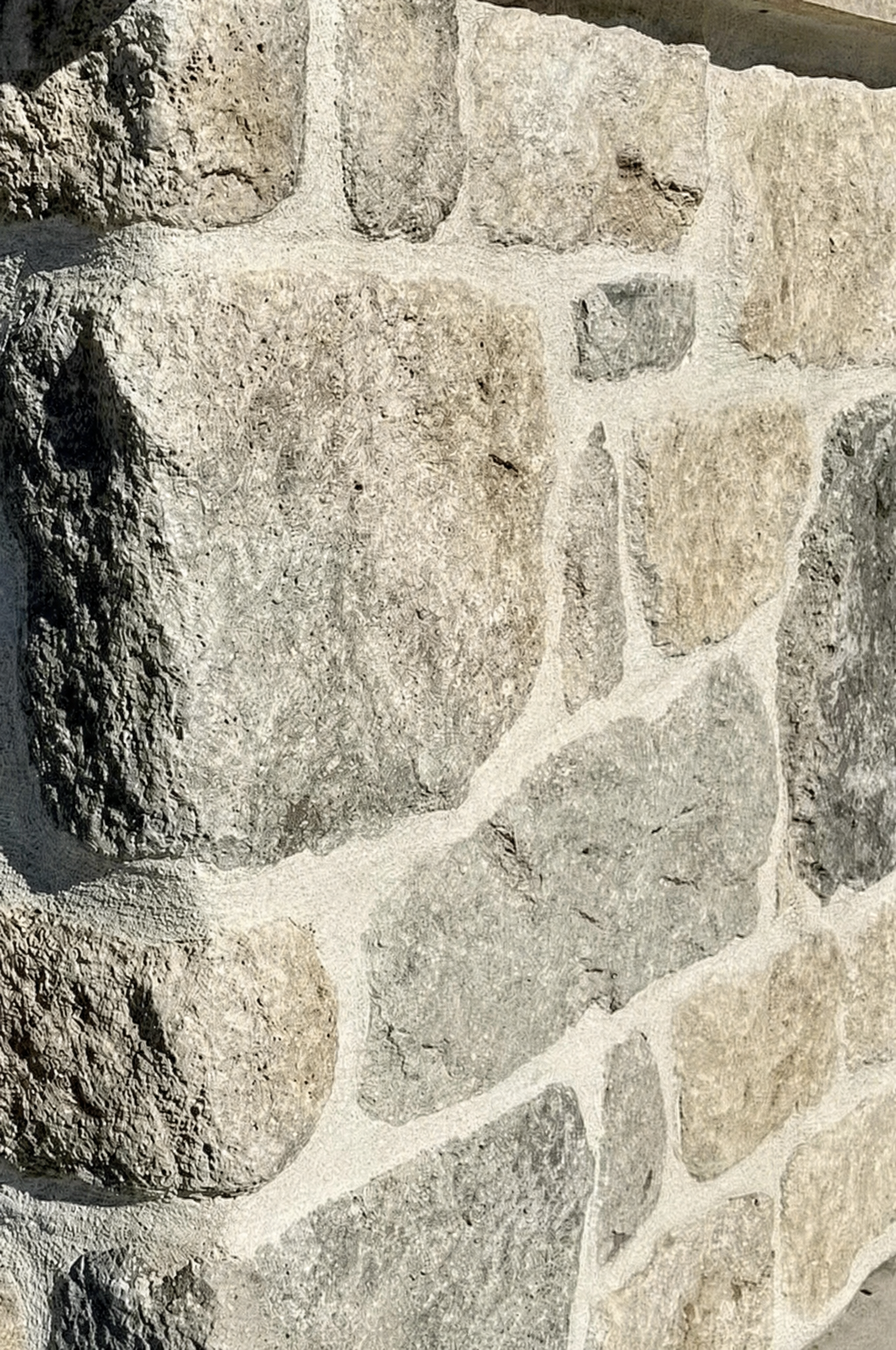 Natural stone masonry detail