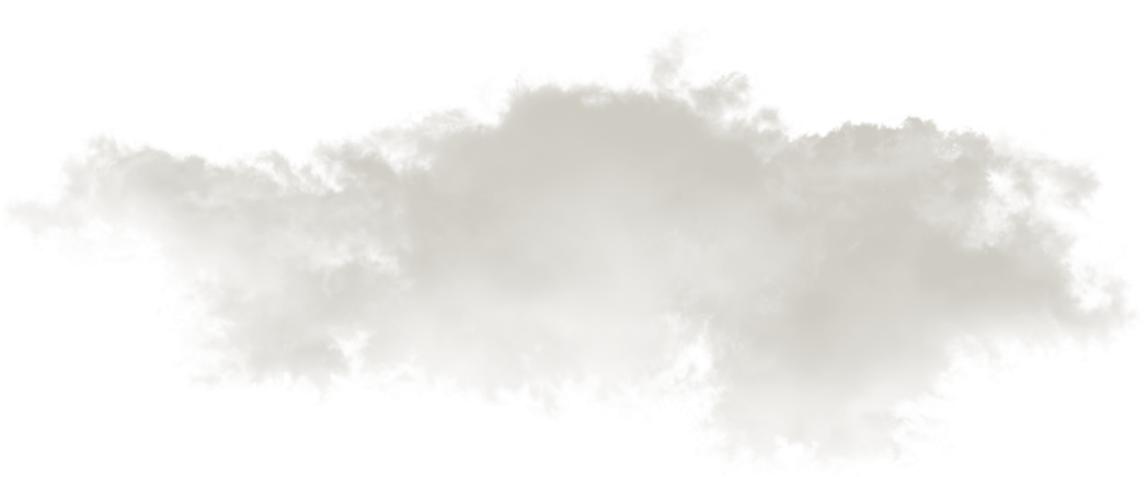 A soft, wispy, white cloud isolated against a plain white background.