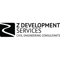Z Development Services logo with black abstract icon and text “Civil Engineering Consultants”