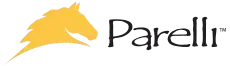 The parelli logo has a horse head on it.