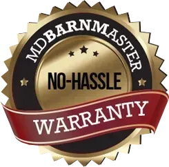 A gold mdbarnmaster no hassle warranty seal