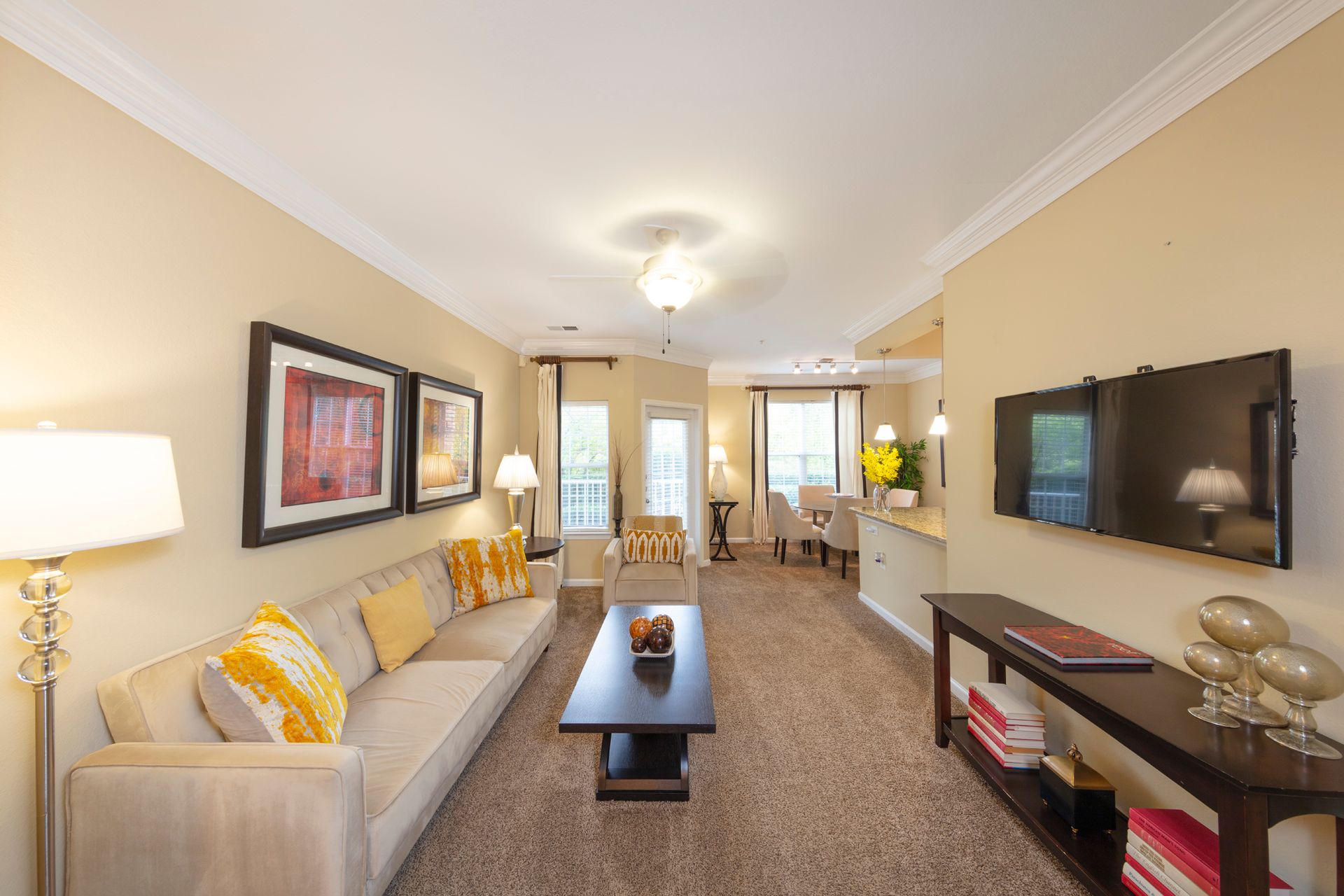 Park Place at Van Dorn apartment living room bay window - Alexandria, VA