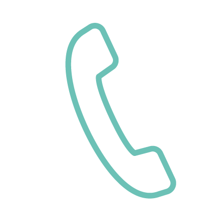 A line drawing of a telephone on a white background.