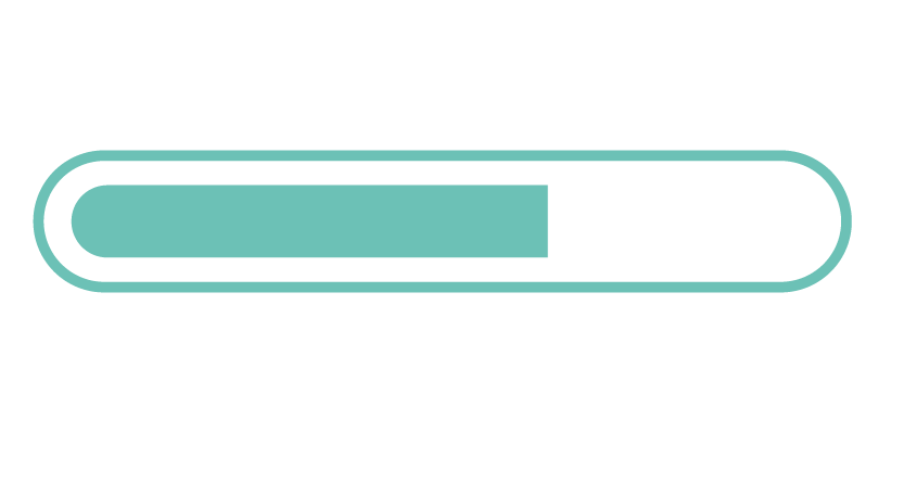A green loading bar on a white background.