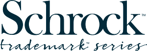 Schrock trademark series logo in dark blue script on white background