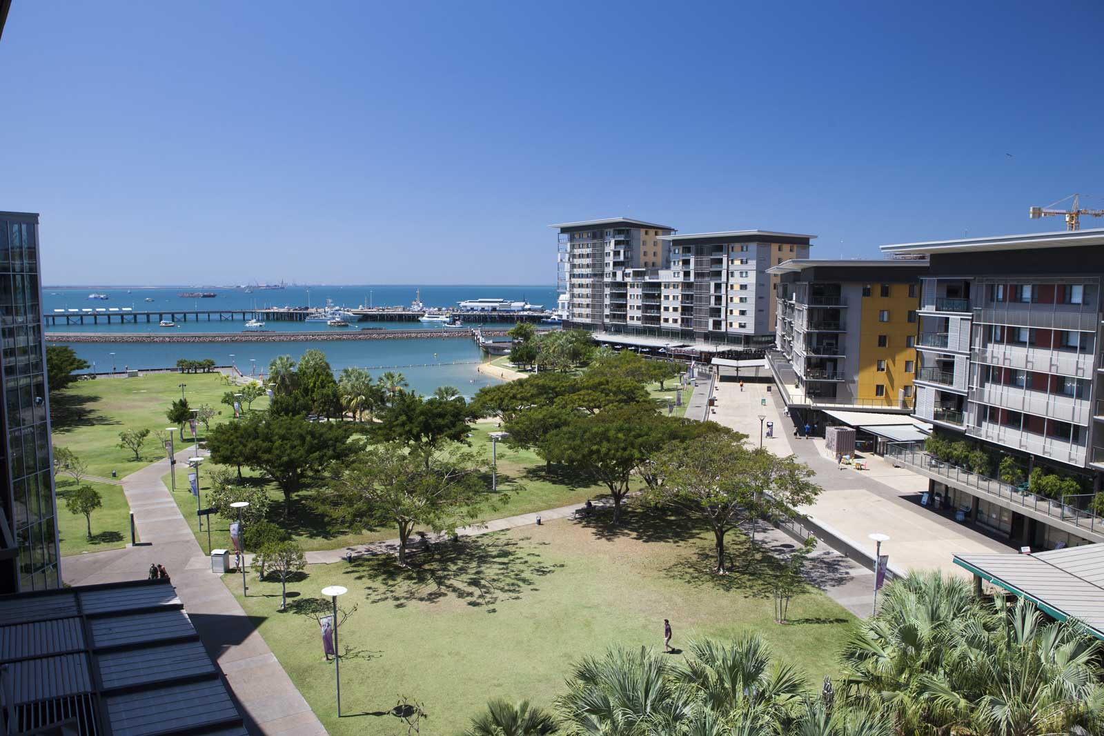 Darwin in Australia with harbor in the background