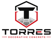 TORRES Decorative Concrete logo with black, red, and gray geometric design