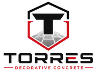TORRES Decorative Concrete logo with black, red, and gray geometric design