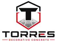 TORRES Decorative Concrete logo with black, red, and gray geometric design