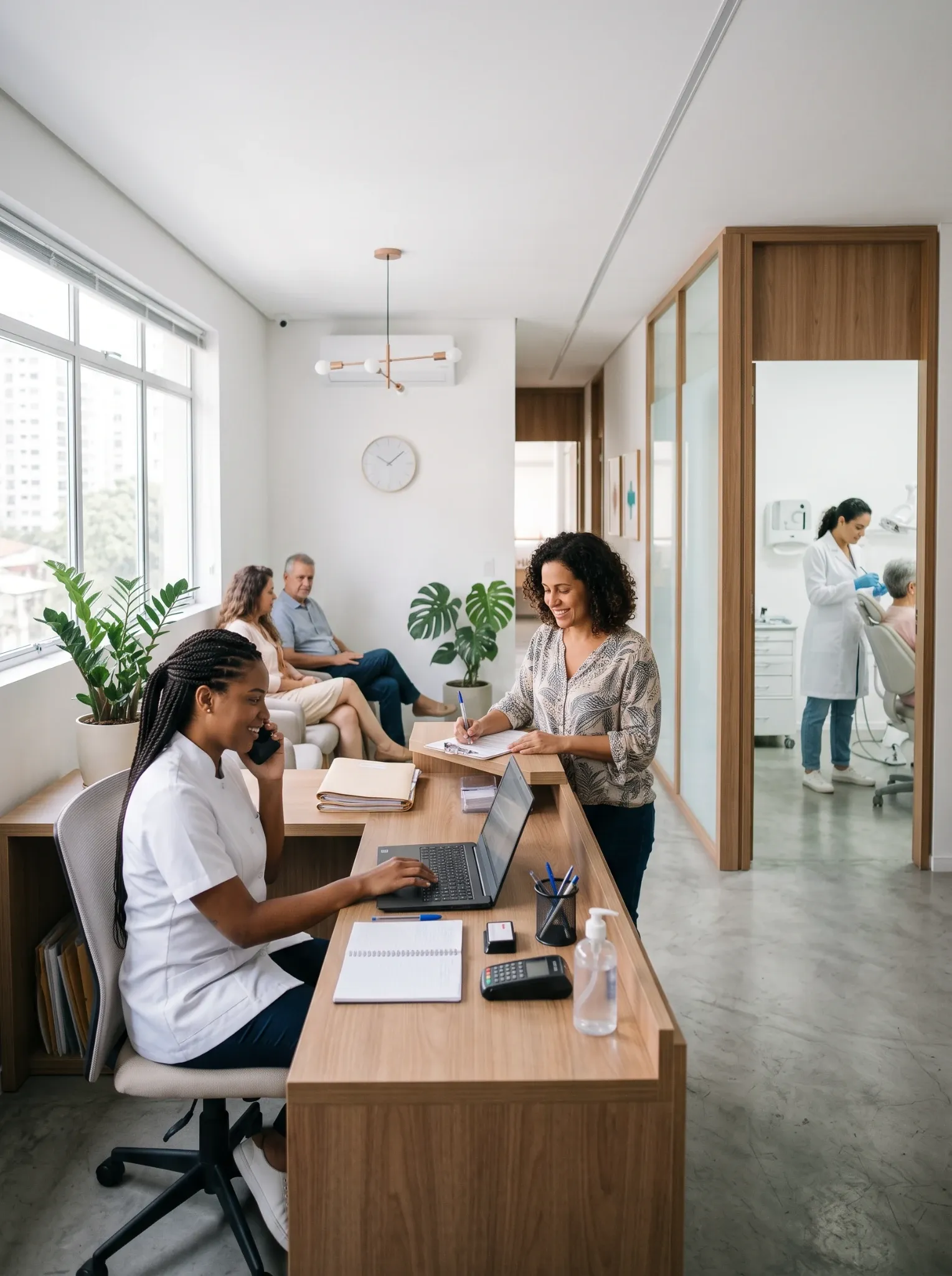 Equipe analisando cenários de marketing e vendas