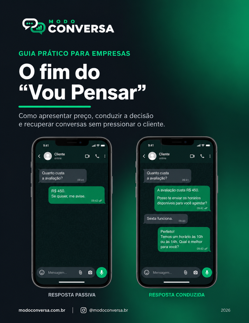 Capa do material O fim do “Vou Pensar”