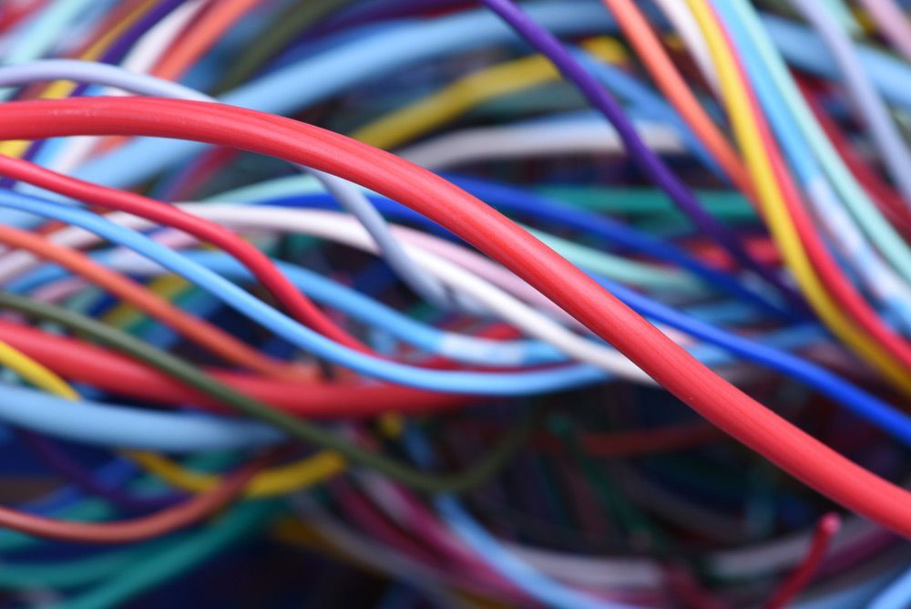 A Close Up Of A Bunch Of Colourful Wires — NFL Electrical In Baringa, QLD