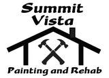 Summit Vista Painting and Rehab logo with black house and crossed tools
