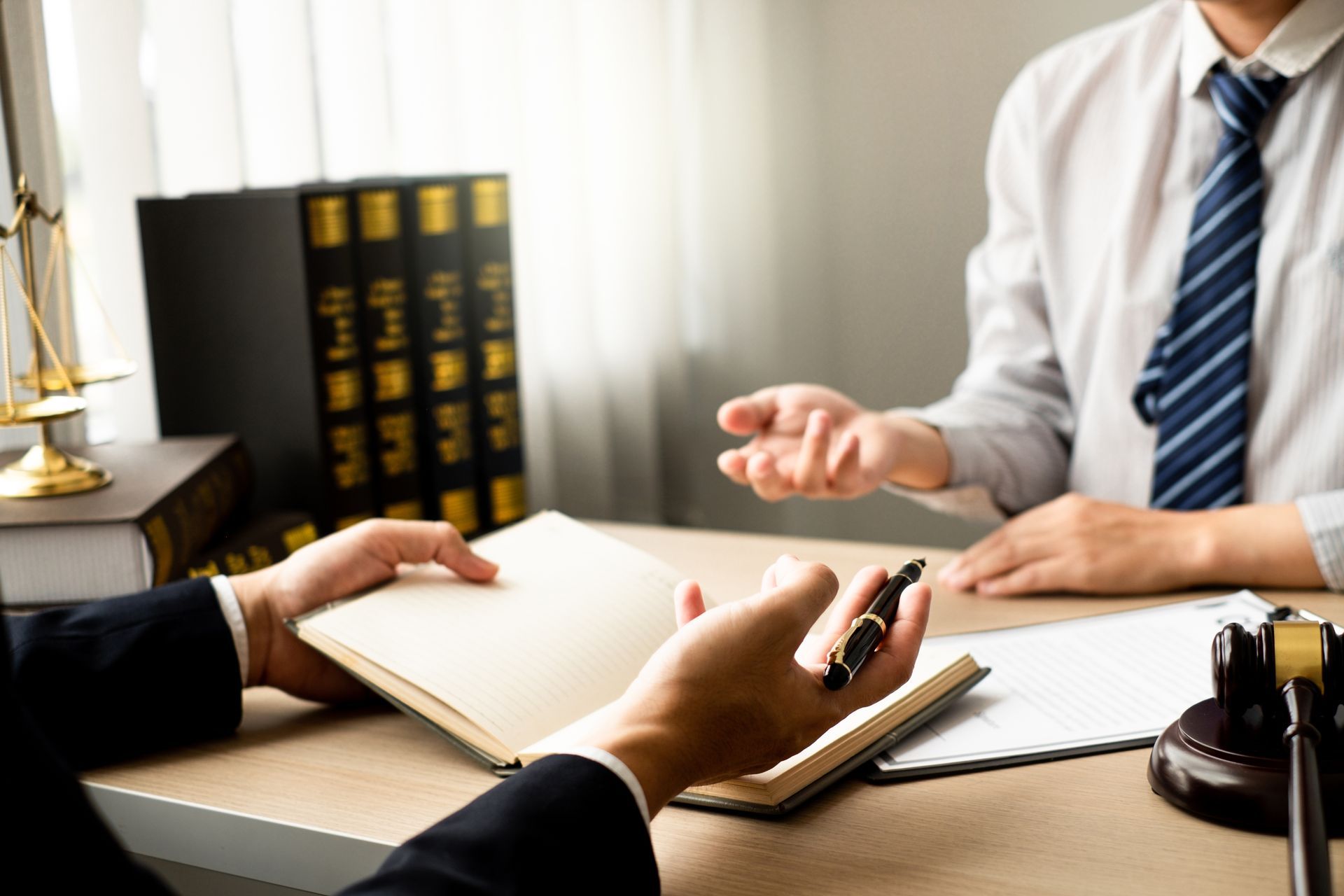 Talking to lawyer