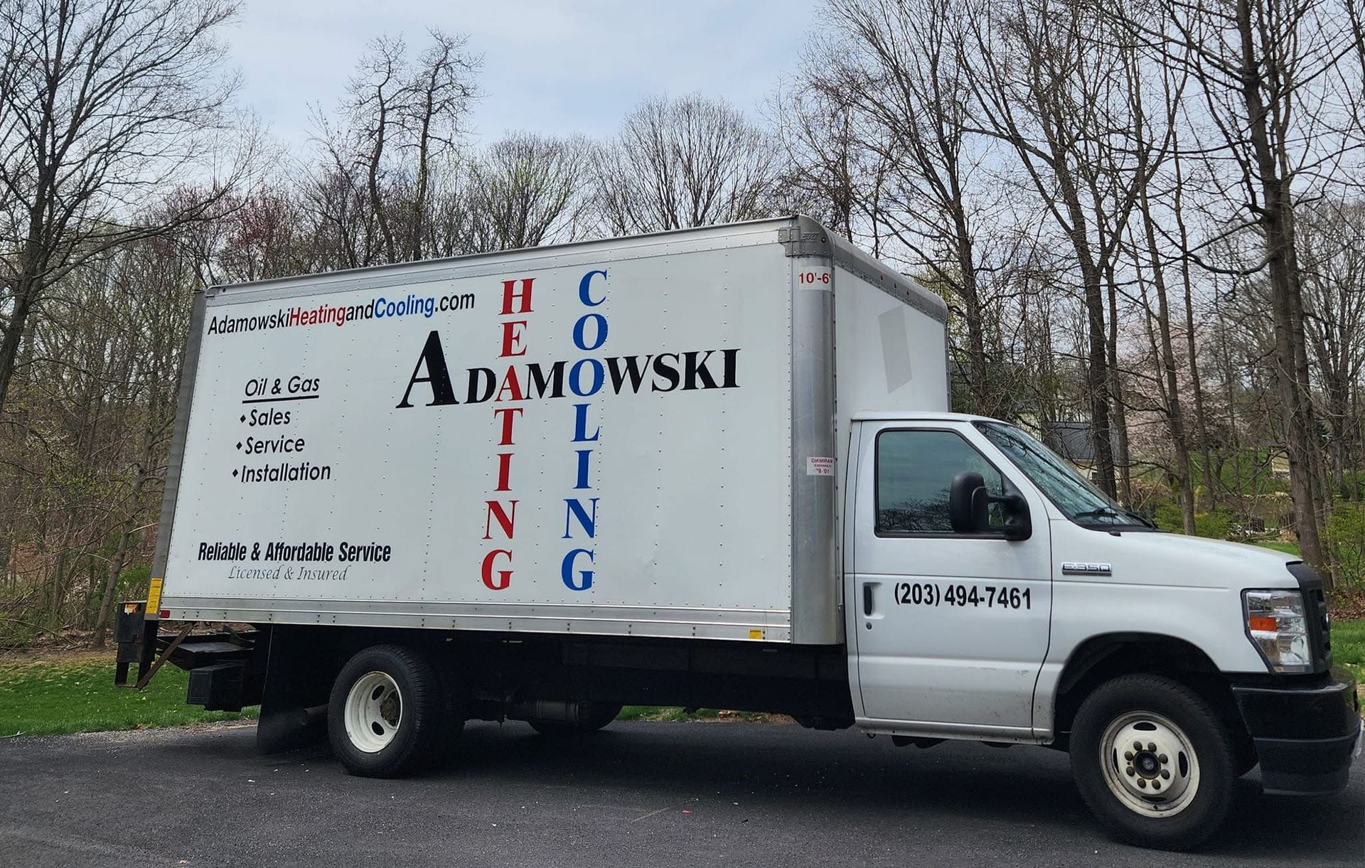 Adamowski Heating and Cooling box truck