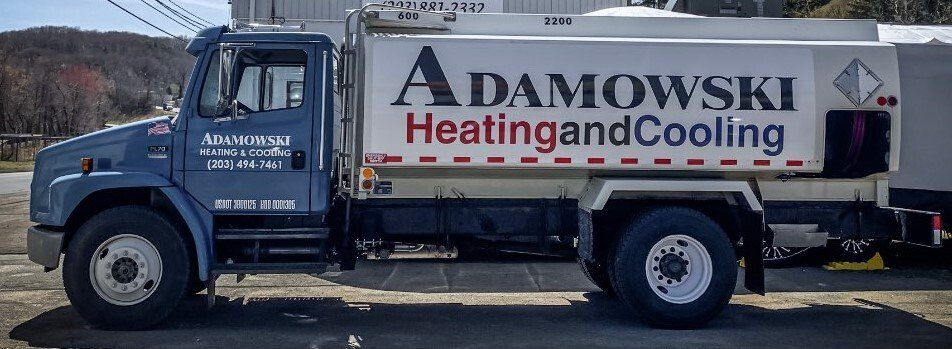 Adamowski Heating and Cooling oil delivery truck