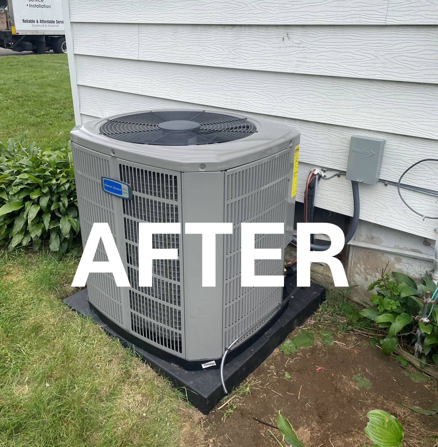 Completed residential cooling installation