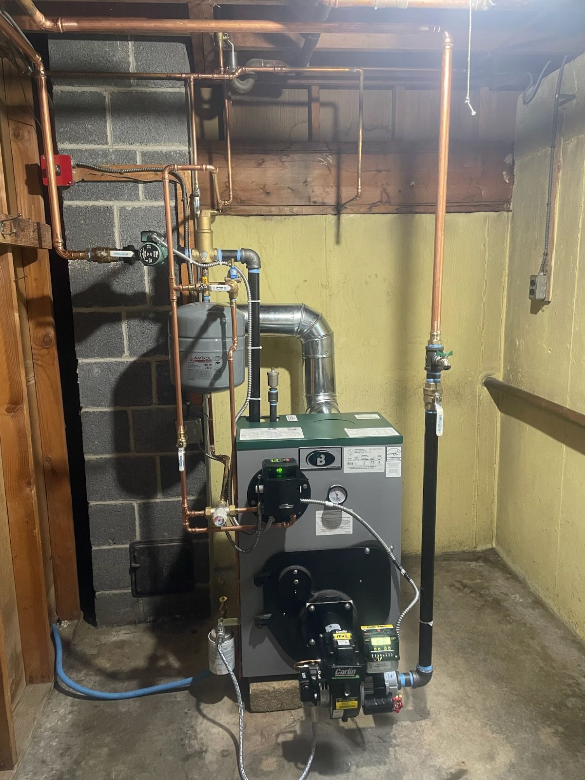 Completed boiler replacement project