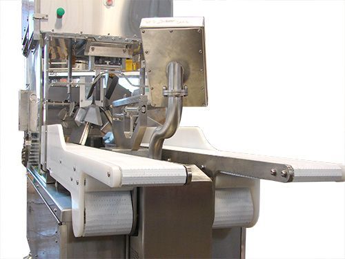 Twin Out Feeding Conveyors on BLM Chine Machine