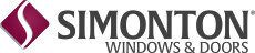 Logo for Simonton Windows & Doors: a maroon diamond shape with a white “S” inside, and black text.