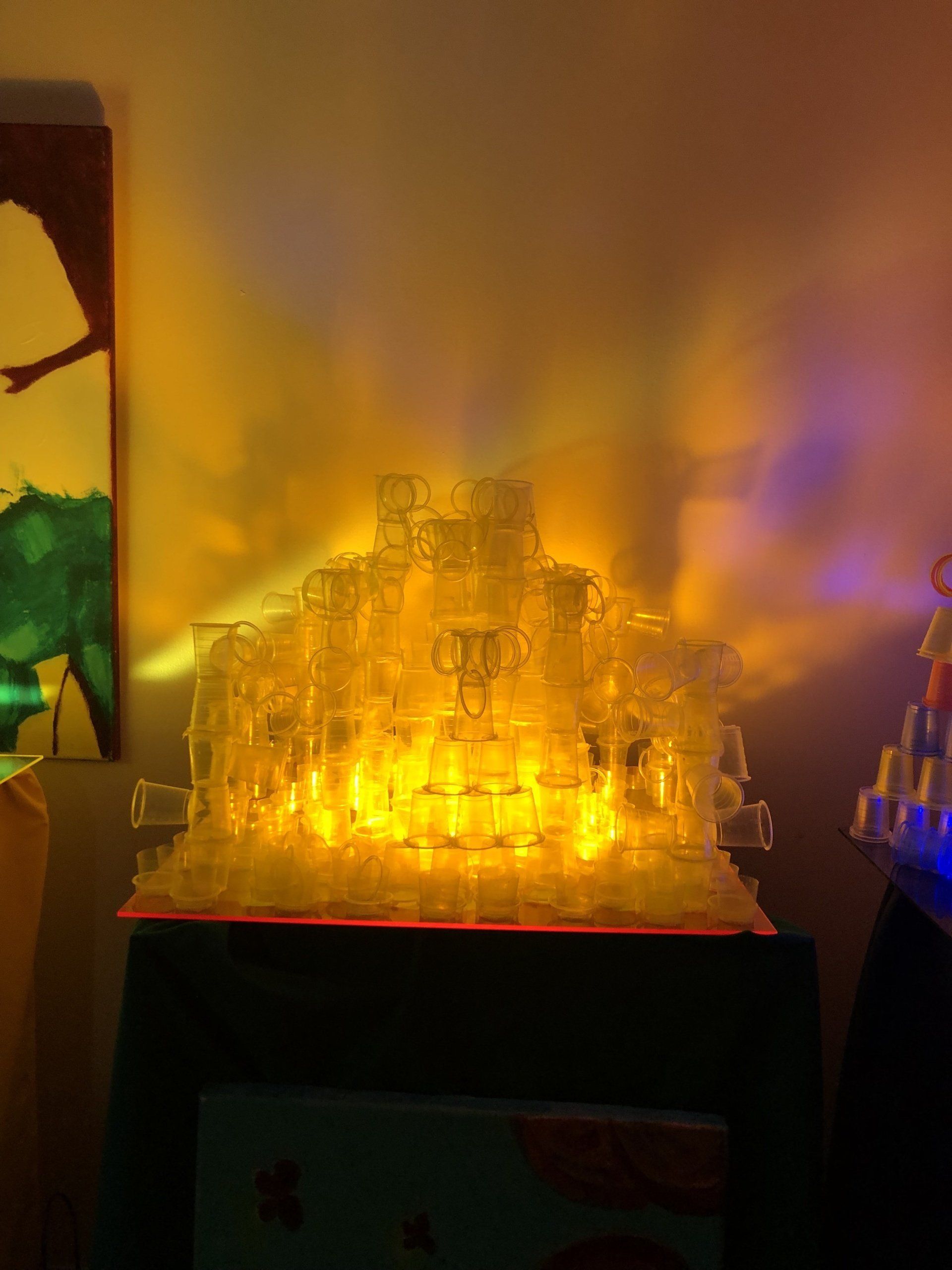Een lichtgevende sculptuur