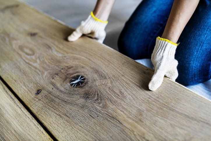 Hardwood Floor Installation Project in Progress