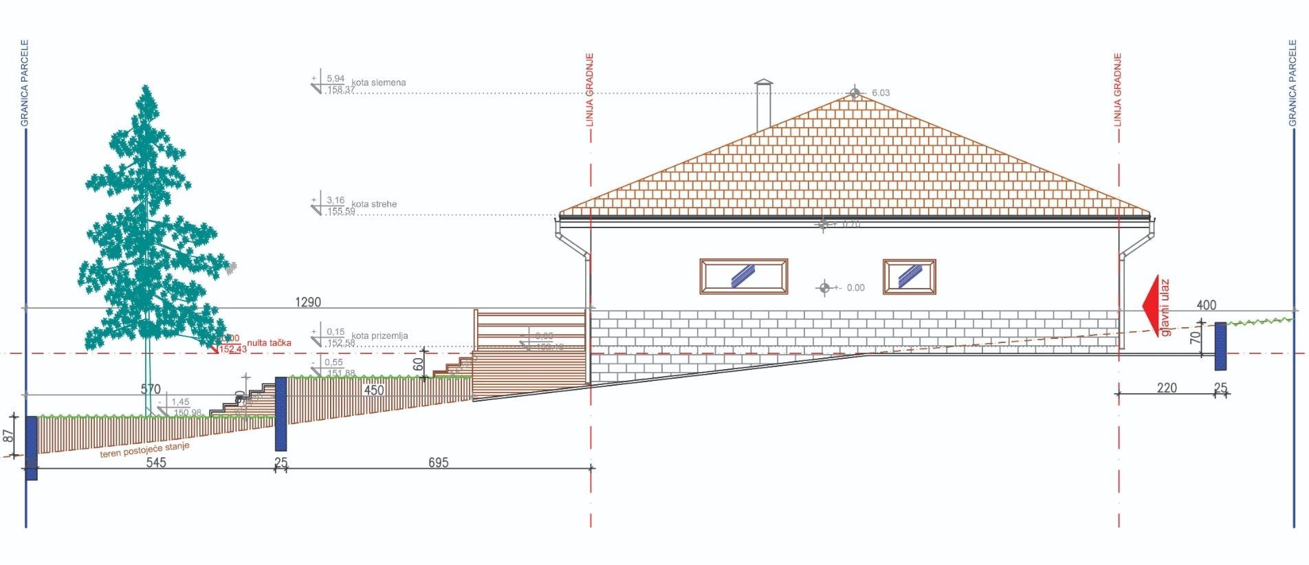Avala Arhi, Projekat 1, Arhitektura kuće, Vrčin.