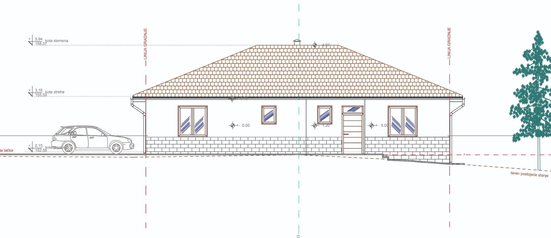 Avala Arhi, Projekat 1, Arhitektura kuće, Vrčin.