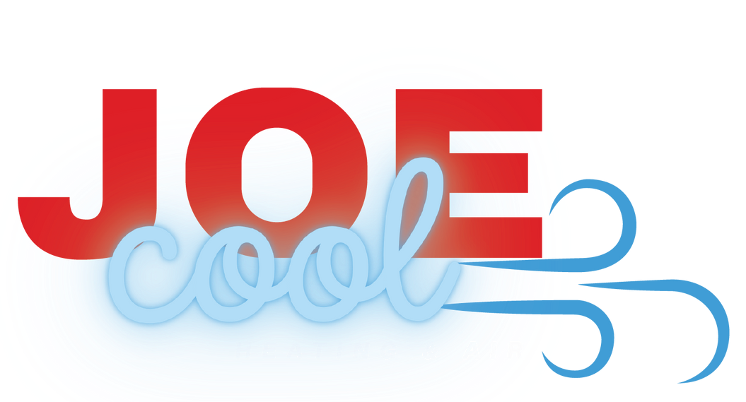 A red and blue logo for joe cool
