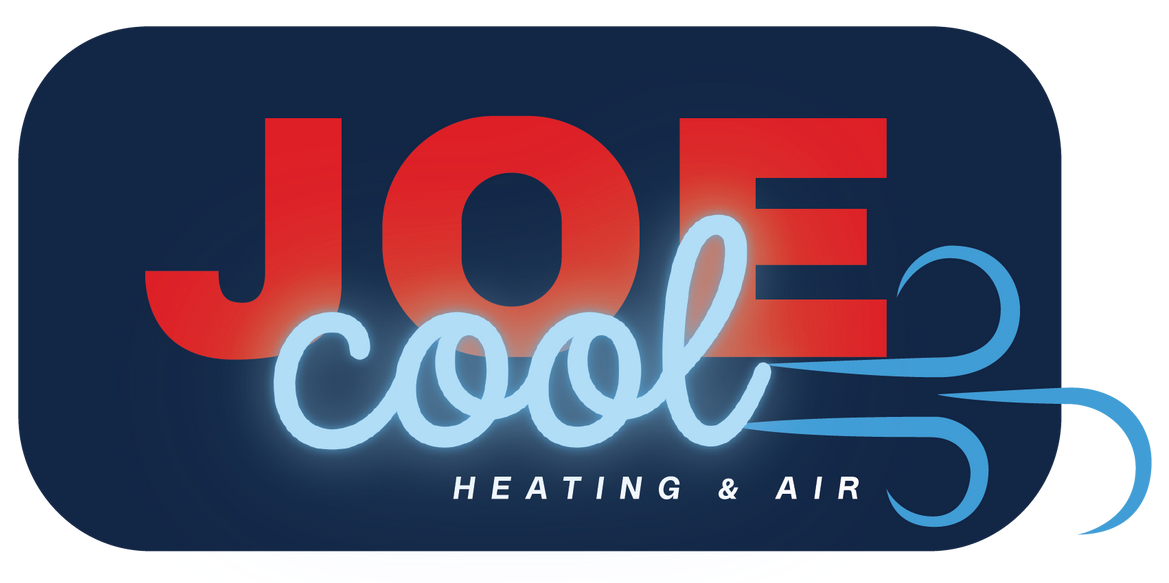 A logo for joe cool heating and air