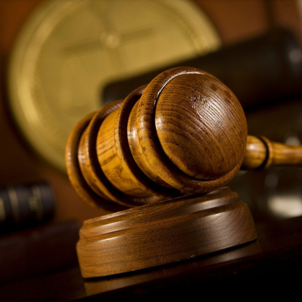 a gavel in a courtroom