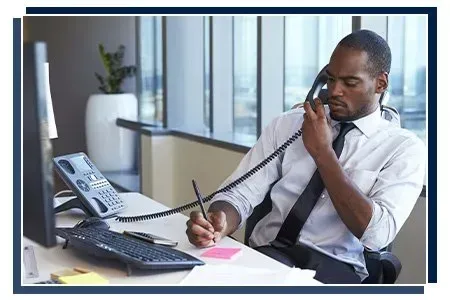 professional man making a phone call