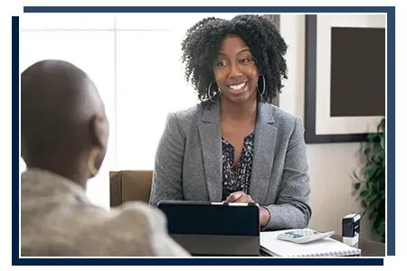 professional woman consulting with an attorney